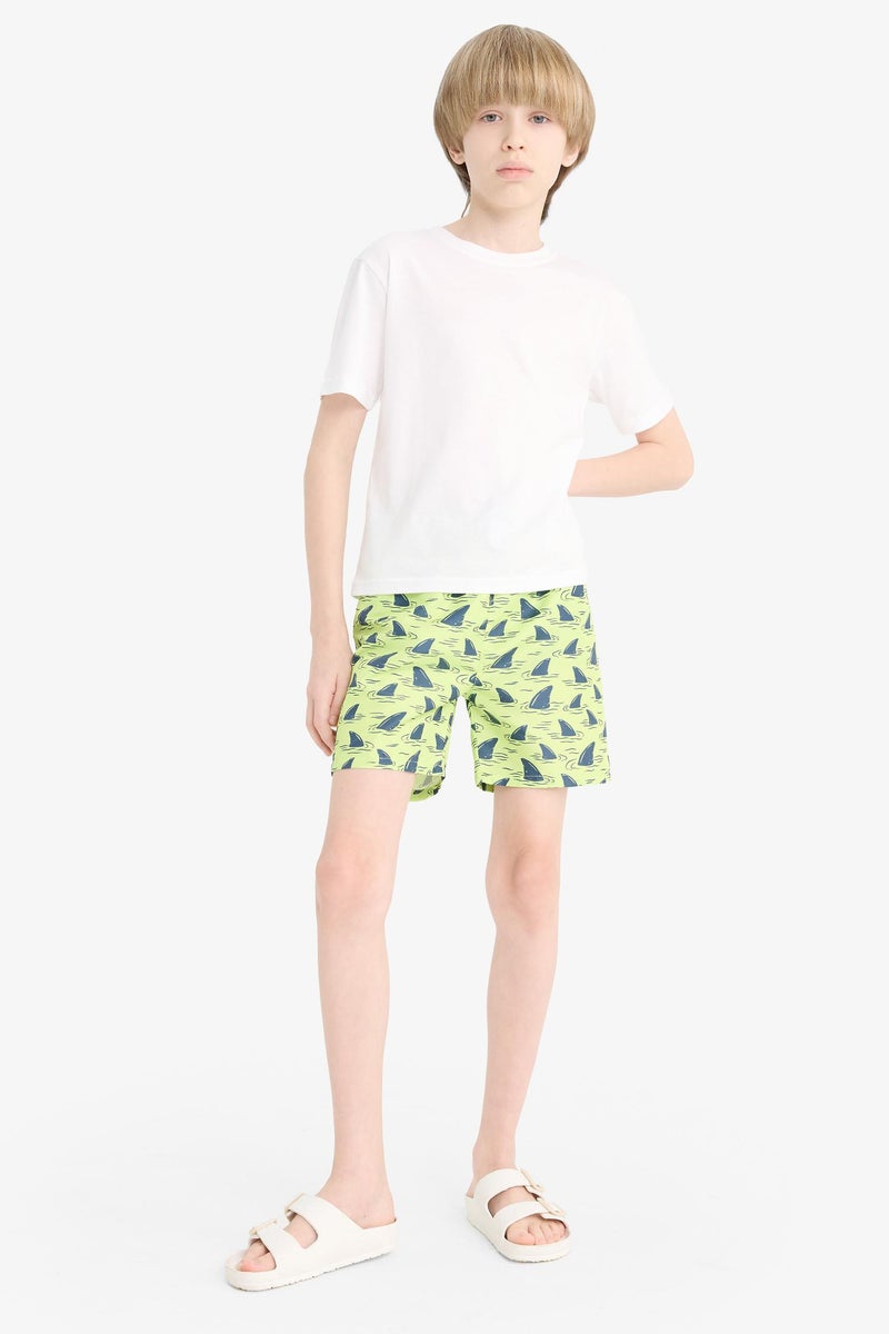 DeFacto Green Boy Boy Regular Fit Printed Swim Shorts Casual - Image 1
