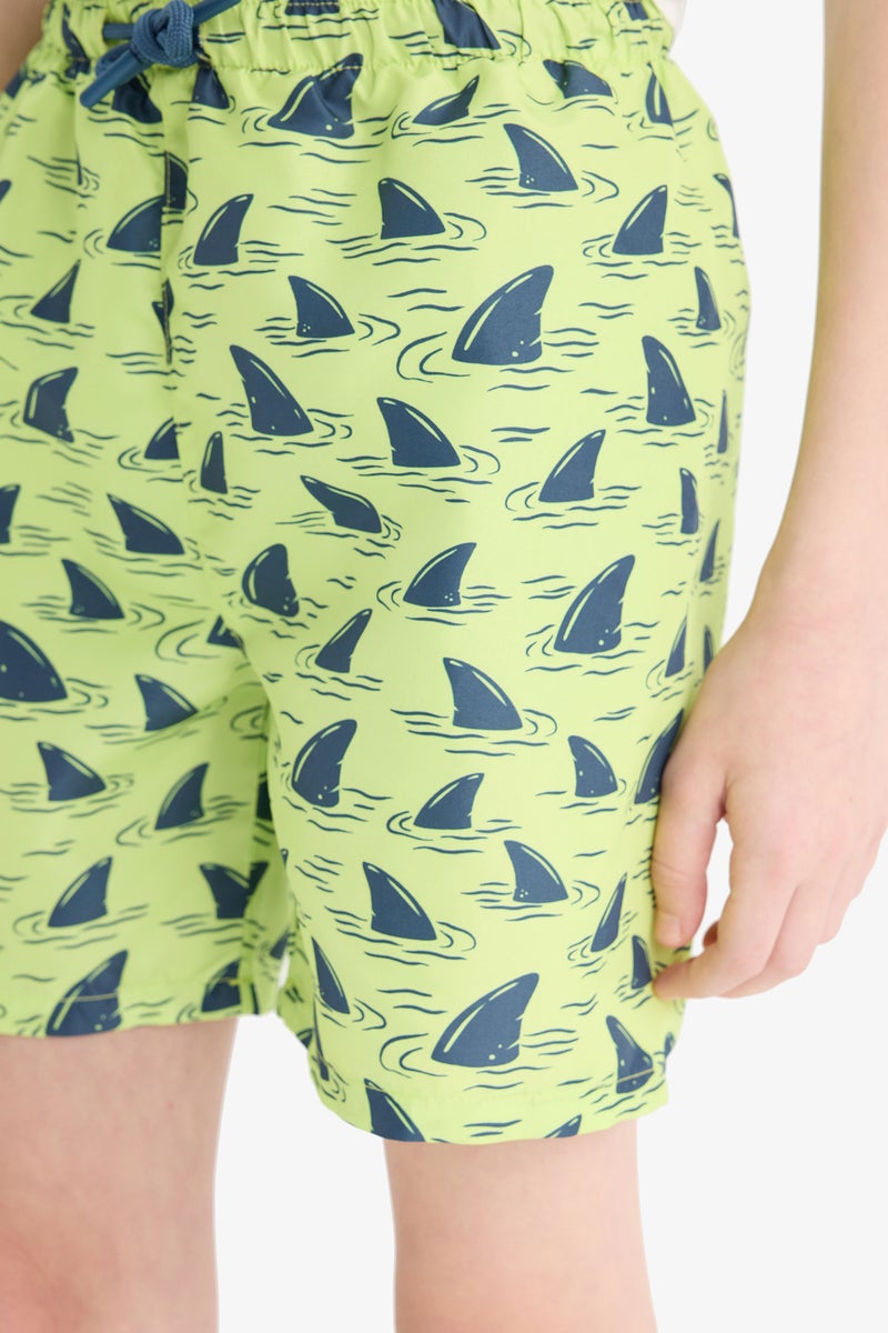 DeFacto Green Boy Boy Regular Fit Printed Swim Shorts Casual - Image 5
