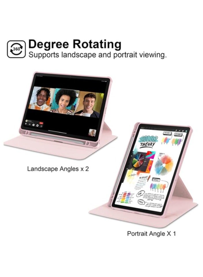 Green Tiger Case Compatible with Samsung Galaxy Tab A9 Plus 11 Inch 2023 Cover, Clear Acrylic Multi-Angle Hard PC Case with Pen Holder Protective Stand Cover Clear Back, Auto Wake/Sleep (PINK) - Image 4