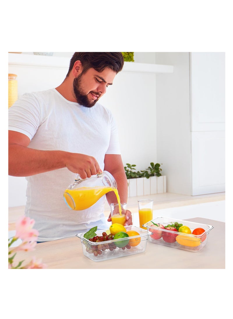 SYOSI 6 - Pieces Plastic Drain Shelf for Size Food Pan Clear Plastic Grate Acrylic Food Drain Trays for Food Fruit Vegetables Beans Corns Sink Teapot Dish Kitchen Restaurant Hotel  - Image 5