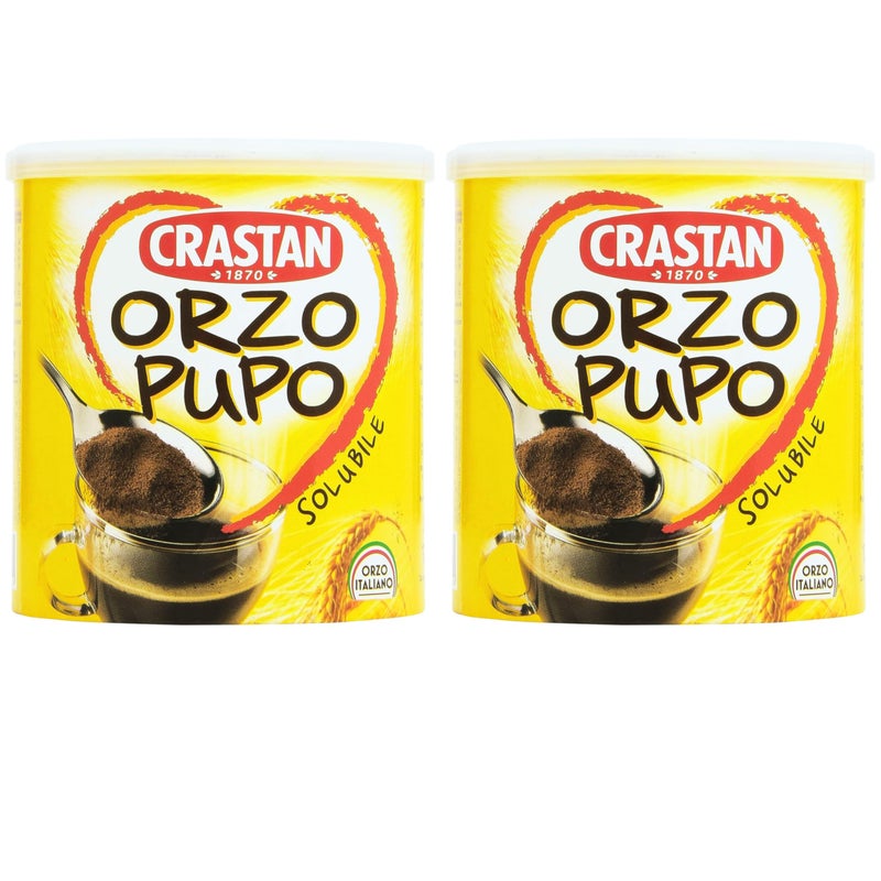 Crastan 1870 Instant Barley Coffee 4.2 oz. (120g)(Pack of 2) Roasted Ground Barley with Coffee - Orzo - Mugicha, Boricha, Damaicha, Cevada - Orzo Solubile - Tea Beverage - Grain Coffee Substitute - Image 1