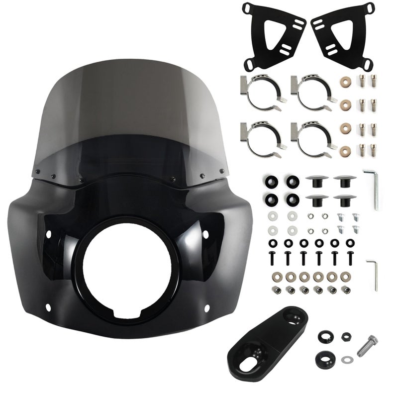 FATECIM Motorcycle Headlight Fairing with Windshield