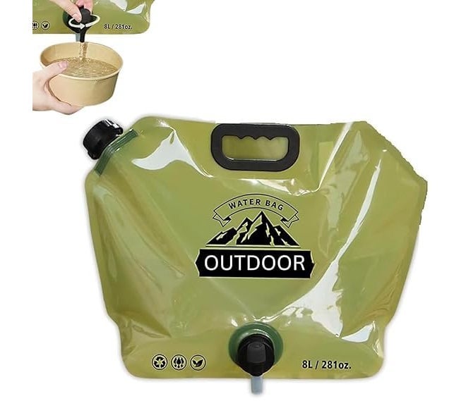 DUANT 8L Water Storage Bag – Portable Collapsible Camping & Outdoor Water Container with Handle – Ideal for Hiking, Travel, and Emergency Use [1PCS] - Image 1