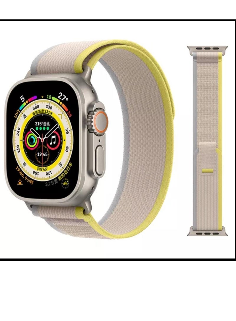 Apple Watch band  new shape  beige color with yellow size 44 - Image 2