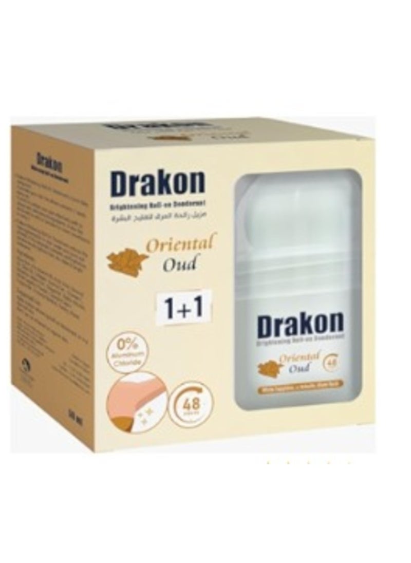 DRAKON - Drakon Whitening Roll-on Deodorant Oriental Oud 50ML 1+1 - Image 1