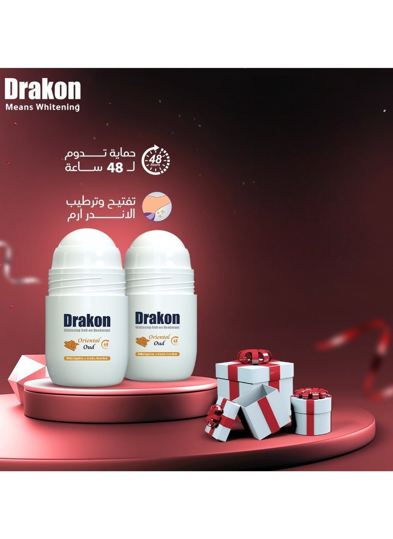 DRAKON - Drakon Whitening Roll-on Deodorant Oriental Oud 50ML 1+1 - Image 1
