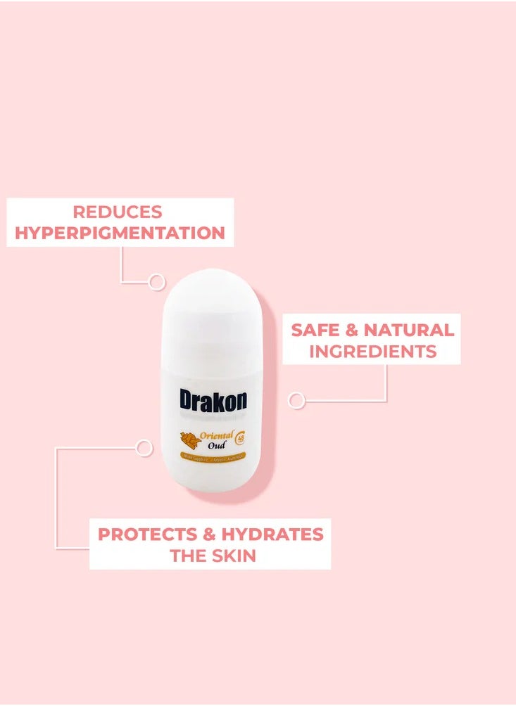 DRAKON - Drakon Whitening Roll-on Deodorant Oriental Oud 50ML 1+1 - Image 1