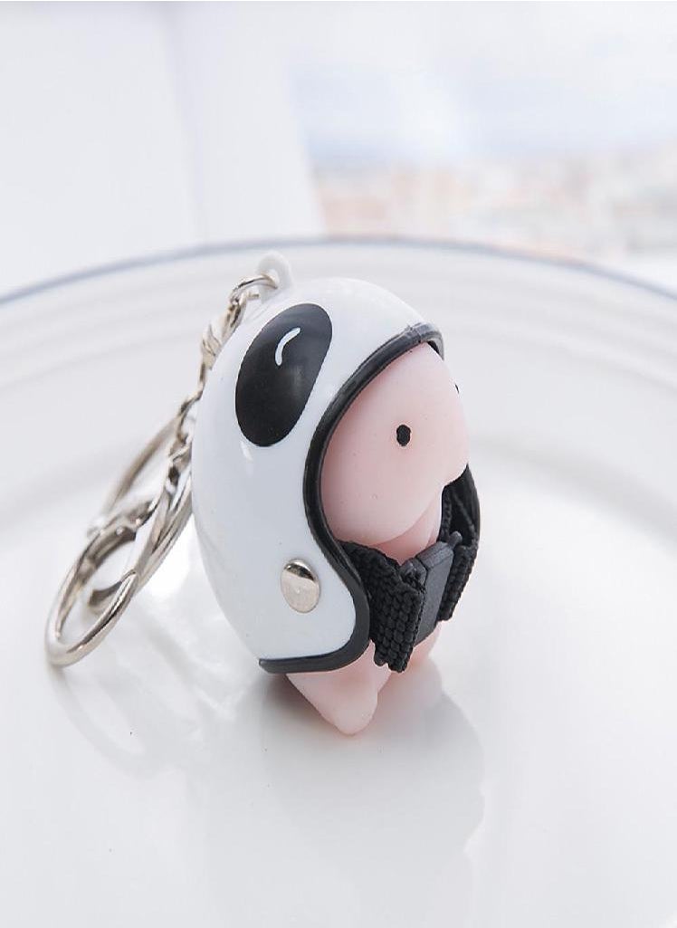 Eckek - Ramidos Dingding Squishy Toy Helmet Cute Keychain Squeeze Stress Reliever Prank Toy - Image 1
