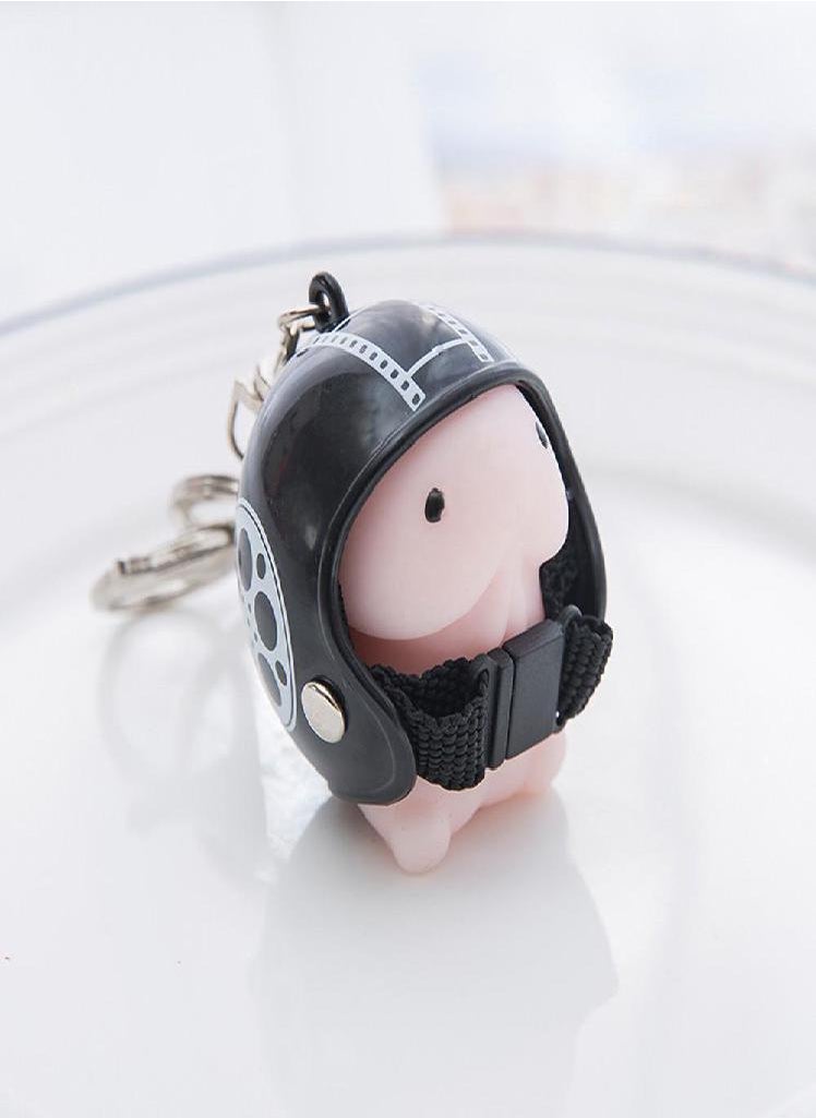 Eckek - Ramidos Dingding Squishy Toy Helmet Cute Keychain Squeeze Stress Reliever Prank Toy - Image 1