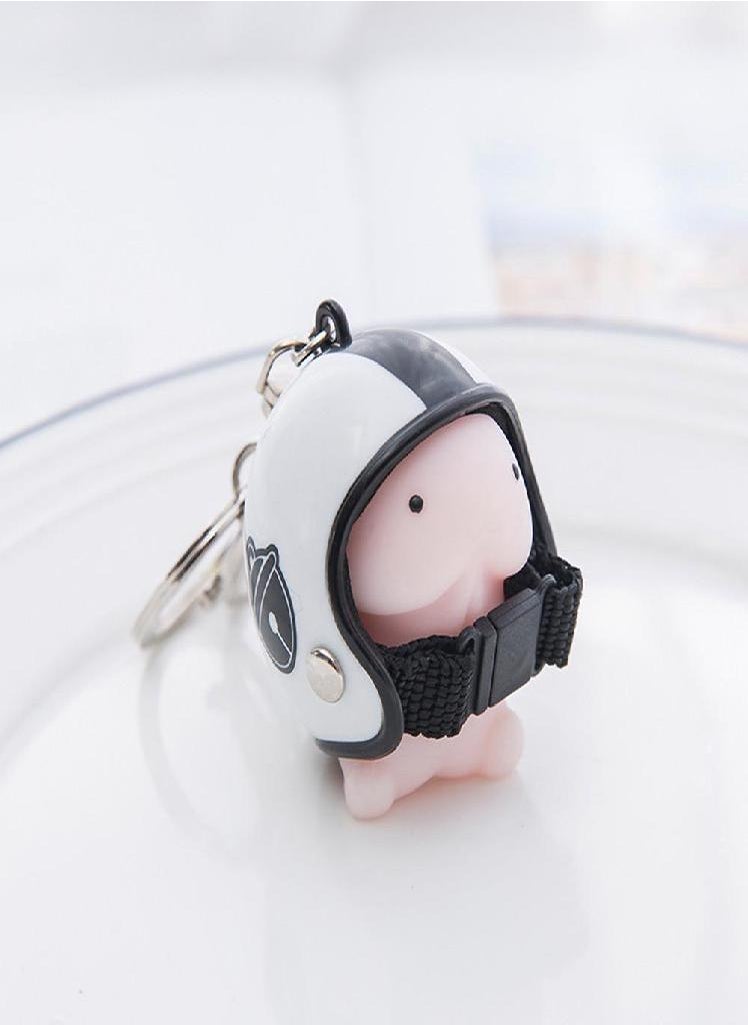 Eckek - Ramidos Dingding Squishy Toy Helmet Cute Keychain Squeeze Stress Reliever Prank Toy - Image 1