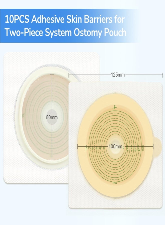 Heagimed 10pcs Skin Barrier with Non-Woven Border for Two Piece Colostomy Bags, Cut-to-Fit, 70mm Max - Image 3