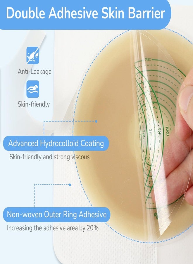 Heagimed 10pcs Skin Barrier with Non-Woven Border for Two Piece Colostomy Bags, Cut-to-Fit, 70mm Max - Image 2