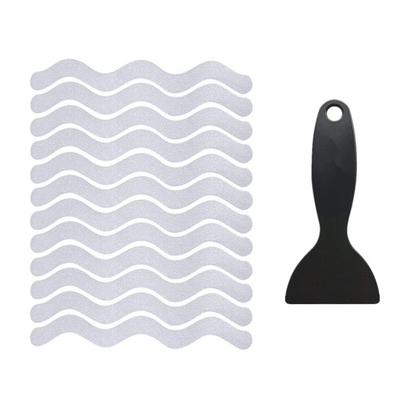 Bathtub Stickers 24 PCS Non-Slip Bath Stickers Safety Tub Shower Stickers PEVA Adhesive Decals with Scraper for Slippery Bathroom Tubs Shower Room Floor Stairs - Image 1
