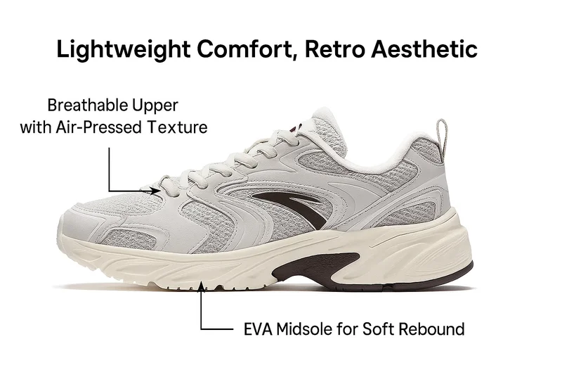 انتا أحذية كاجوال  رماديبيجبنفسجي - لايف ستايل