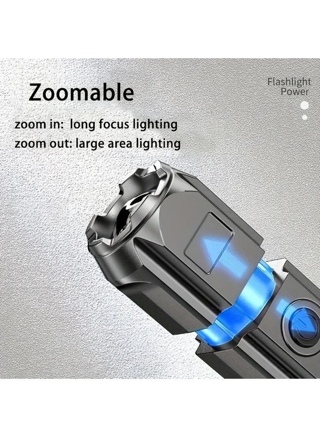 Chic Crossway MF SD001 High Power Zoomable Rechargeable Flashlight 400mAh USB Black - Image 5