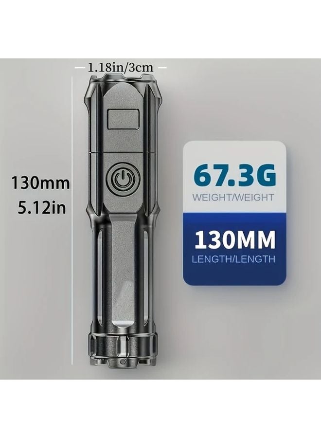 Chic Crossway MF SD001 High Power Zoomable Rechargeable Flashlight 400mAh USB Black - Image 4