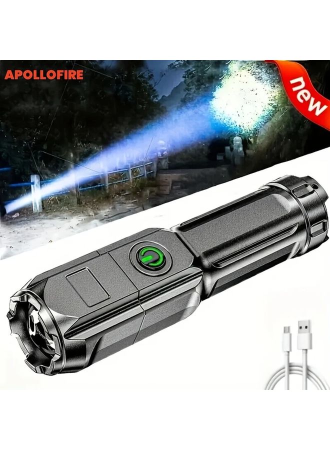 Chic Crossway MF SD001 High Power Zoomable Rechargeable Flashlight 400mAh USB Black - Image 3