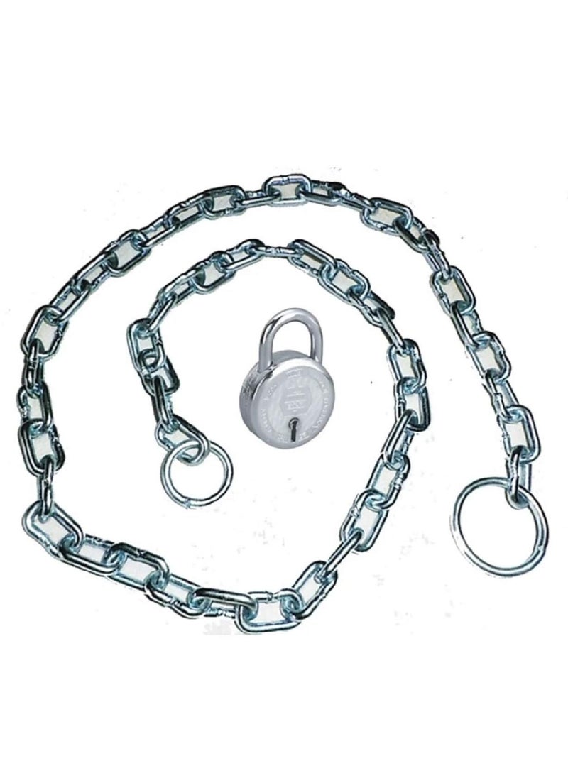 Heavy Duty Security Chain 2 Rings Steel Lock 12 m Length 
