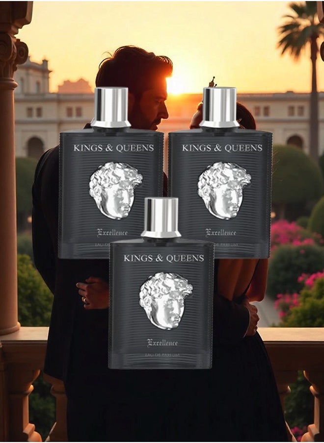 AMARAN 3 Pieces Kings And Queens Excellence Perfume For Unisex 100ml EDP  - Image 1