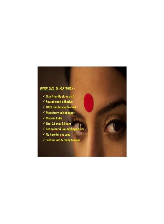 Sujit Enterprise- Large Size Round Sape Multicolour Plain Classic Bindi for Women Big Size Forehead Bindi for Ladies & Girls Size-12 mm &10mm (Pack of 4) - Image 5