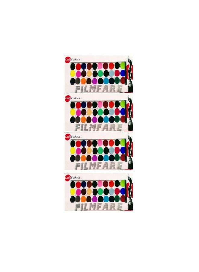 Sujit Enterprise- Large Size Round Sape Multicolour Plain Classic Bindi for Women Big Size Forehead Bindi for Ladies & Girls Size-12 mm &10mm (Pack of 4) - Image 1