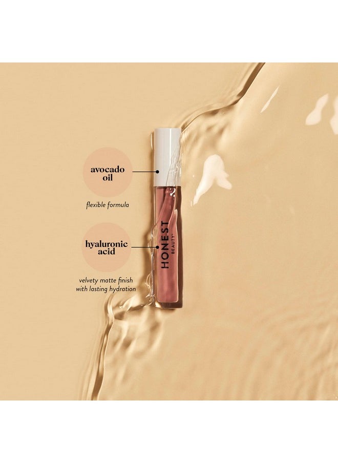 Honest Beauty Hydrating Liquid Lipstick With Hyaluronic Acid + Avocado Oil ; Ewg Verified, Vegan + Cruelty Free ; Off Duty, .12 Fl Oz  - Image 5