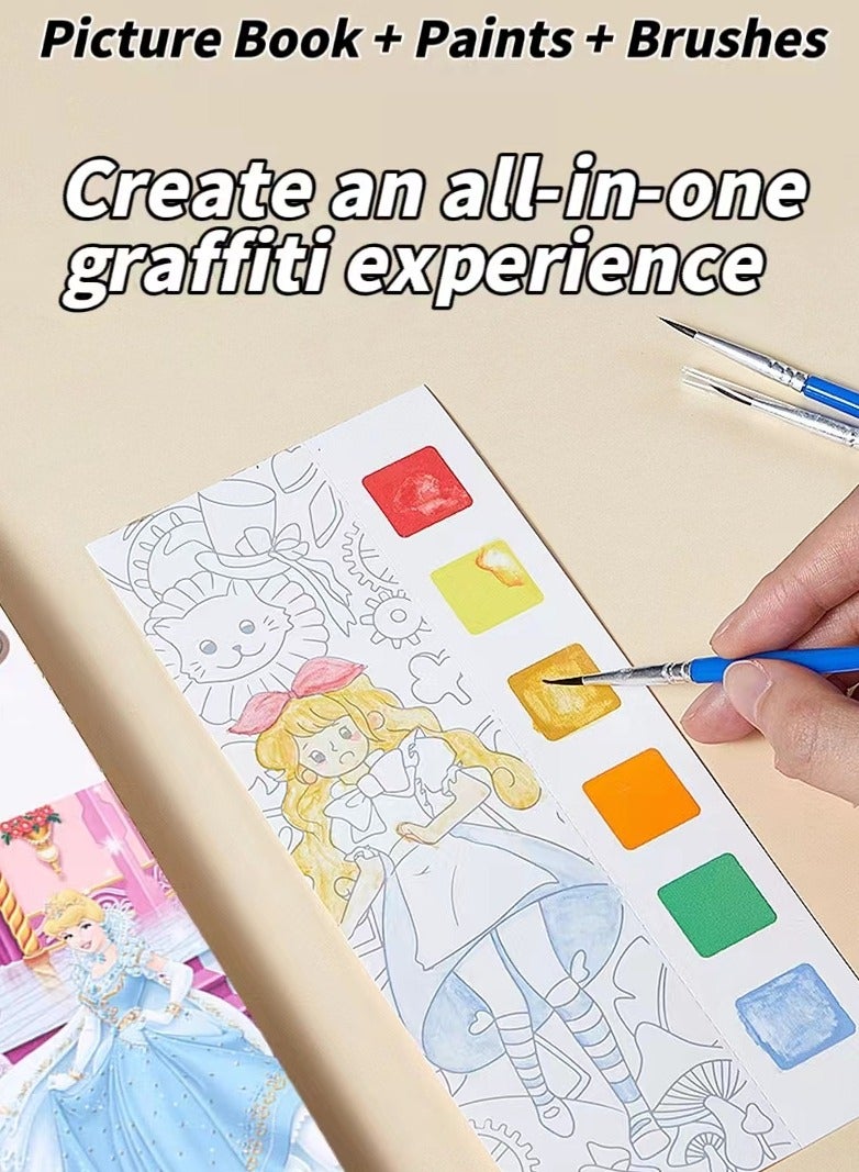 Drawing book toys, children's drawings，Enchanted Watercolor Book with Paints and Brushes - Watercolor Book for Children  - Image 5
