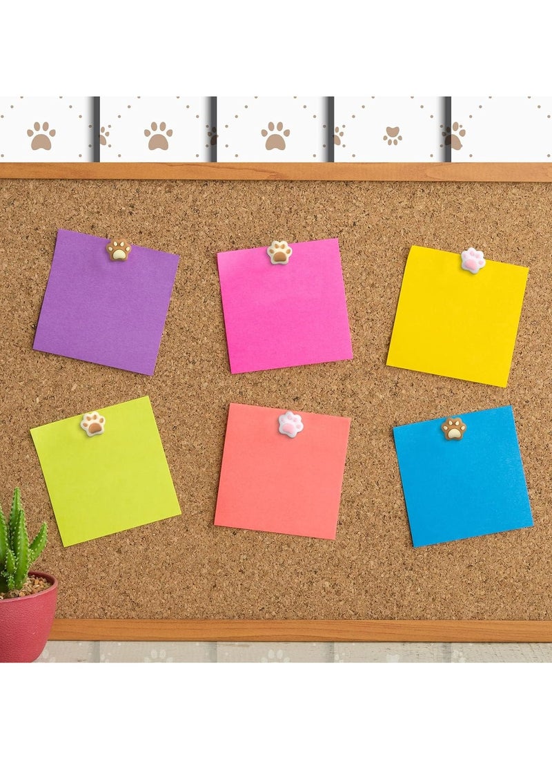 Excefore Push Pins 30 PCS Cute Cat Paw Decorative Cork Board Decorations Thumb Tacks (Elegant Colors)  - Image 4