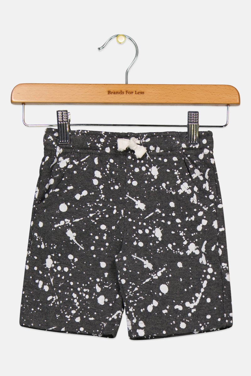 Epic Threads Toddlers Boy Splatter Paint Print Shorts, Grey - Image 1