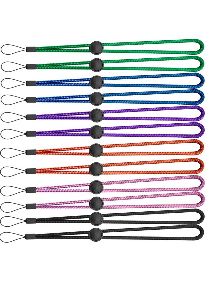 YOUOWO Wrist Lanyard Adjustable Length Small Strap 12 Pcs Wrist Short Lanyard For Keys Phone Cases Lanyard Keychain Usb Pink,Green,Blue,Orange,Purple,Black - Image 2