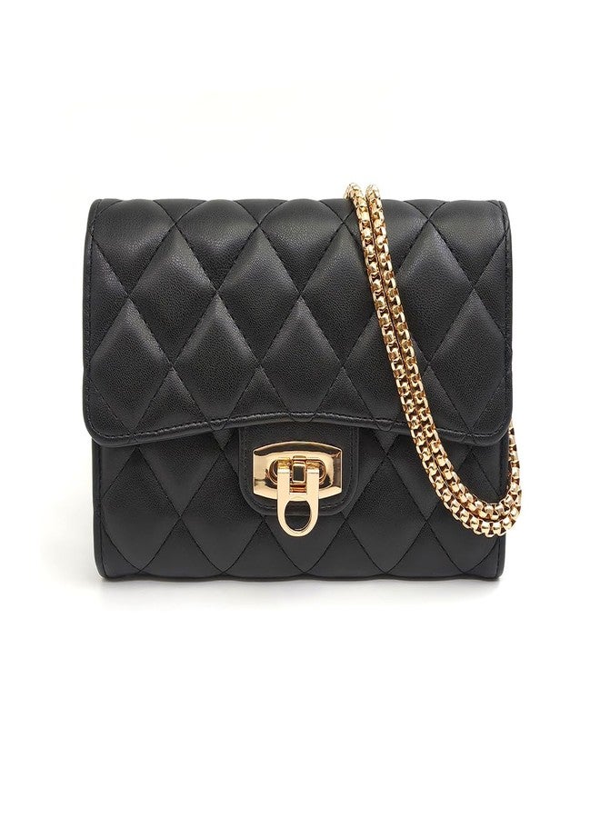 Cizenal Small Black Clutch Purses for Women with Quilted Designs, Women's Trendy Quilted Crossbody Bags - Stylish Shoulder Handbags, Black - Image 1