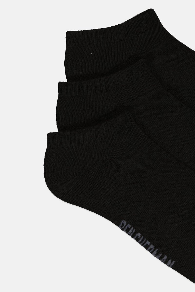 Ben Sherman Men 8 Pairs Brand Logo Ankle Cut Socks, Black  - Image 2