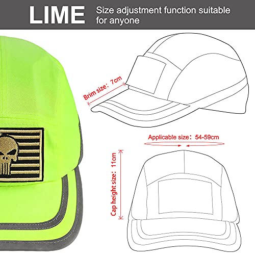 GREEN DEVIL Safety Bump Cap Navy Blue/Lime Classic Baseball Hat Style Lightweight and Breathable Head Protection Cap Comfortable Hard Hat for Adults Men Women - Image 4