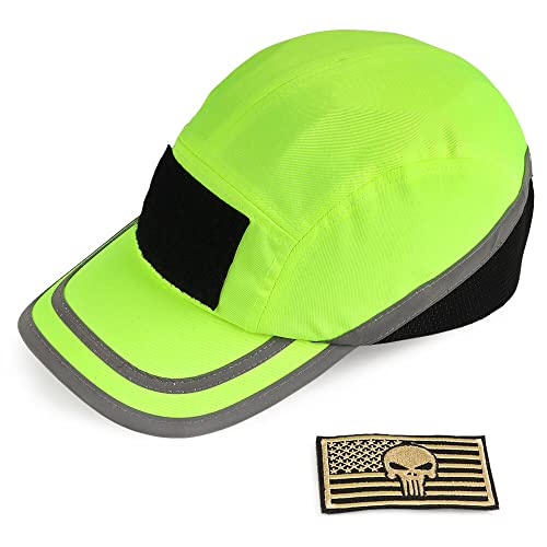 GREEN DEVIL Safety Bump Cap Navy Blue/Lime Classic Baseball Hat Style Lightweight and Breathable Head Protection Cap Comfortable Hard Hat for Adults Men Women - Image 5