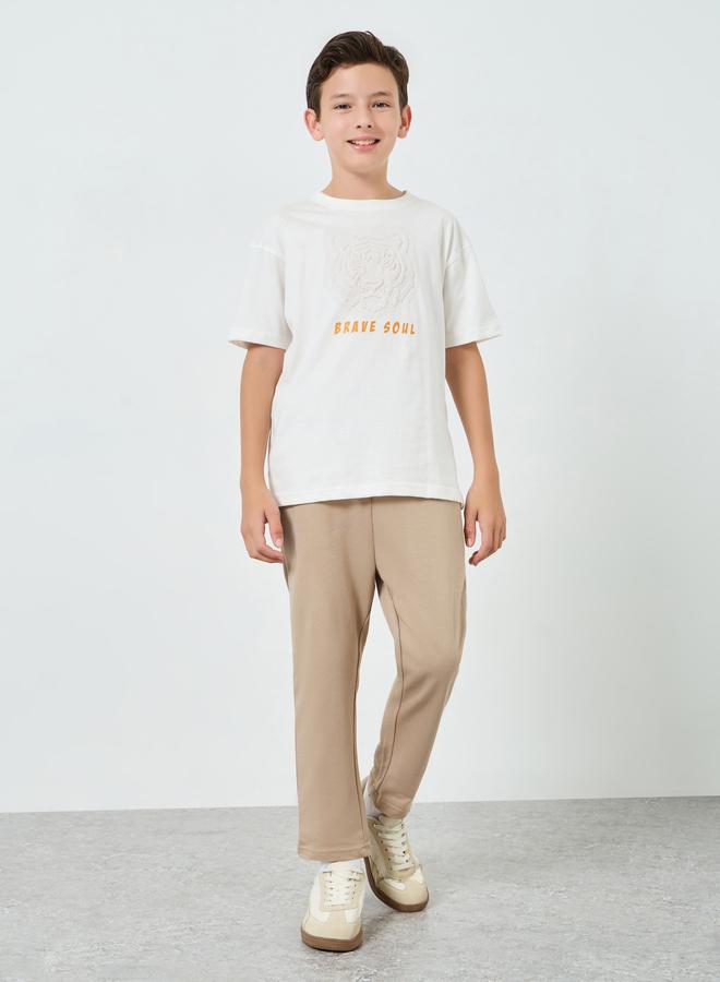 ستايلي بنطال جوغر قطن سادة - Image 2