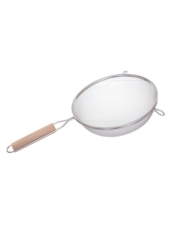 Five Simply Smart 3-Piece Stainless Steel Strainer with Wood Handle Silver and Brown 24 x 36 x 44 cm 103502 - Image 2