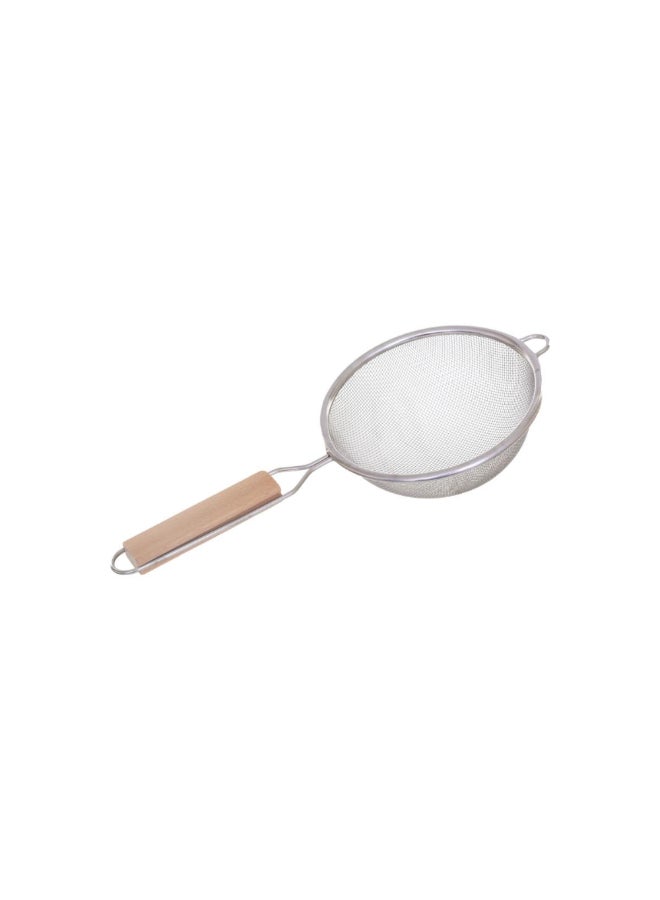 Five Simply Smart 3-Piece Stainless Steel Strainer with Wood Handle Silver and Brown 24 x 36 x 44 cm 103502 - Image 4