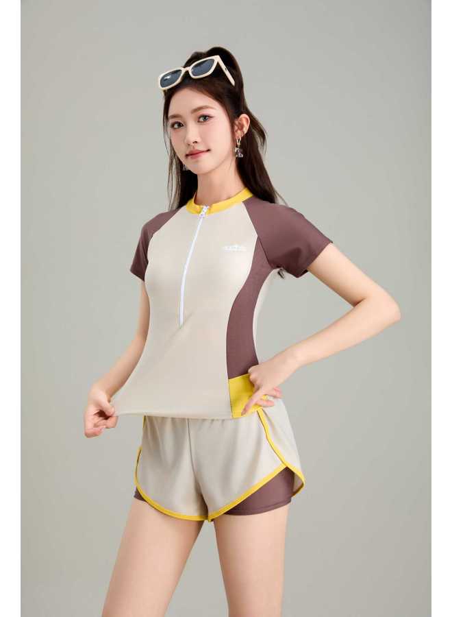 New Style Conservative Flesh-covering Slimming Girl Split Boxer Professional Swimming Pool Training Seaside Vacation Swimsuit