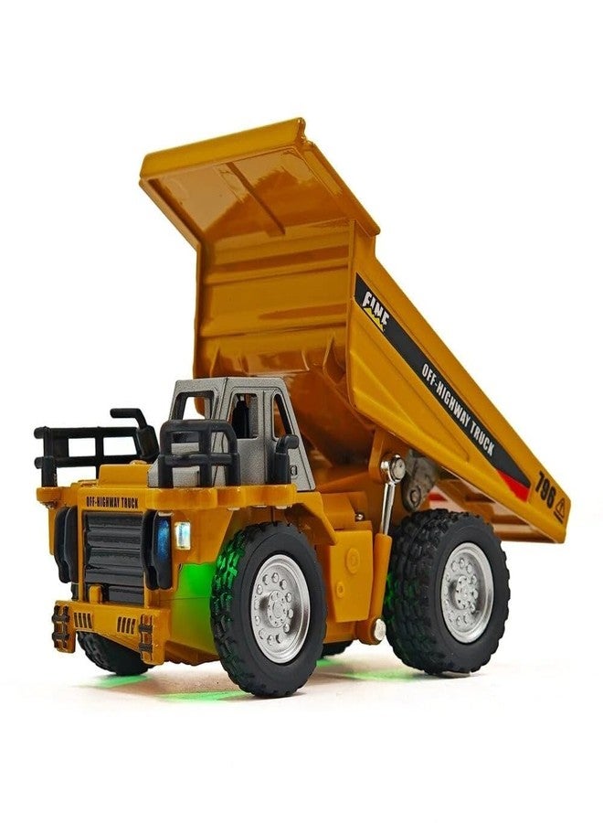 Brighterbee HG4-431 RTR 1/64 2.4G Mini RC Car Alloy Dump Truck Support App Remote Controlled LED Light Sound Engineering Vehicle Two Speed Desktop Toys Model Collection Gift for Boys - Image 5