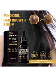 LUNOON Minoxidil Hair Growth Serum, 5% Minoxidil Hair Regrowth and Beard Growth 60ml, For Hair Loss Control & Hair Growth In Men & Women, Dermatologist Recommended  - Image 4