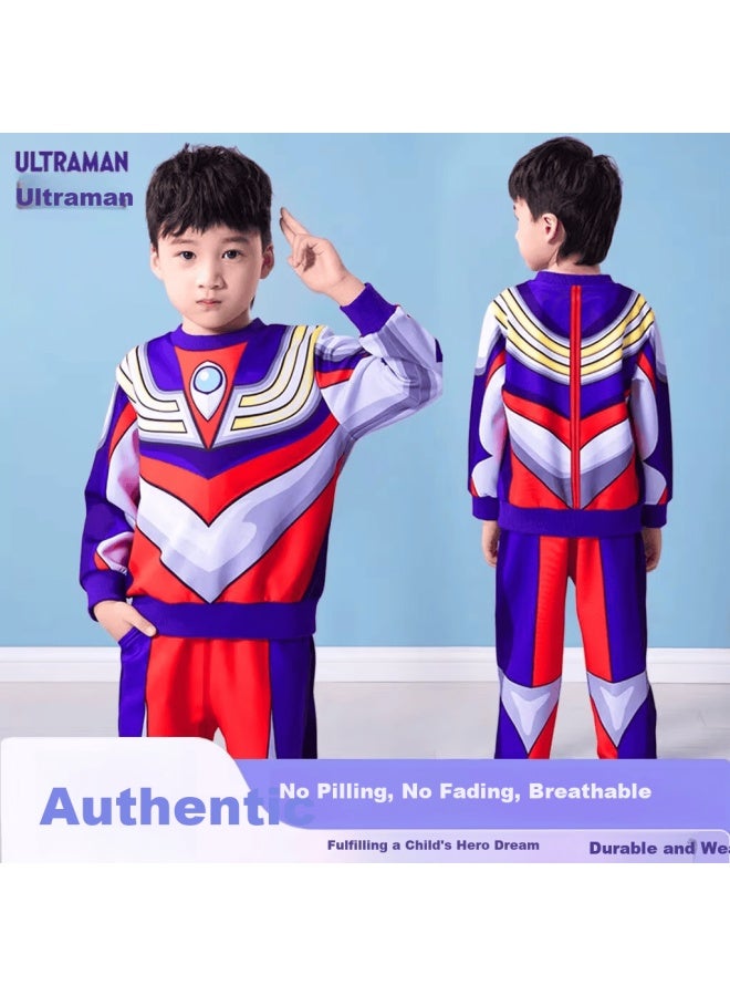 Ultraman Official Zero Ultraman Boys' Spring And Autumn Sweatshirt Set 101cm