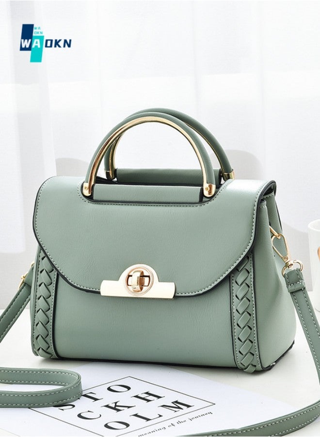 WAOKN Women's Popular Shoulder Bag, Ladies New Elegant Crossbody Bag Sling Bag, Versatile Simple Small Square Bag Gift Bag，Popular Messenger Bag Women's New Single Shoulder Messenger Bag(Green) - Image 1
