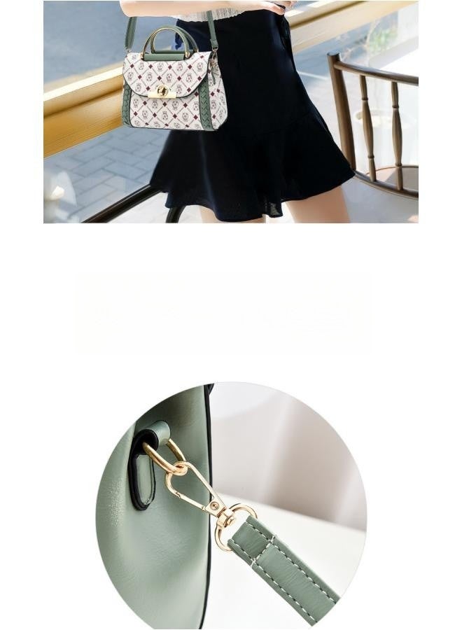 WAOKN Women's Popular Shoulder Bag, Ladies New Elegant Crossbody Bag Sling Bag, Versatile Simple Small Square Bag Gift Bag，Popular Messenger Bag Women's New Single Shoulder Messenger Bag(Green) - Image 5