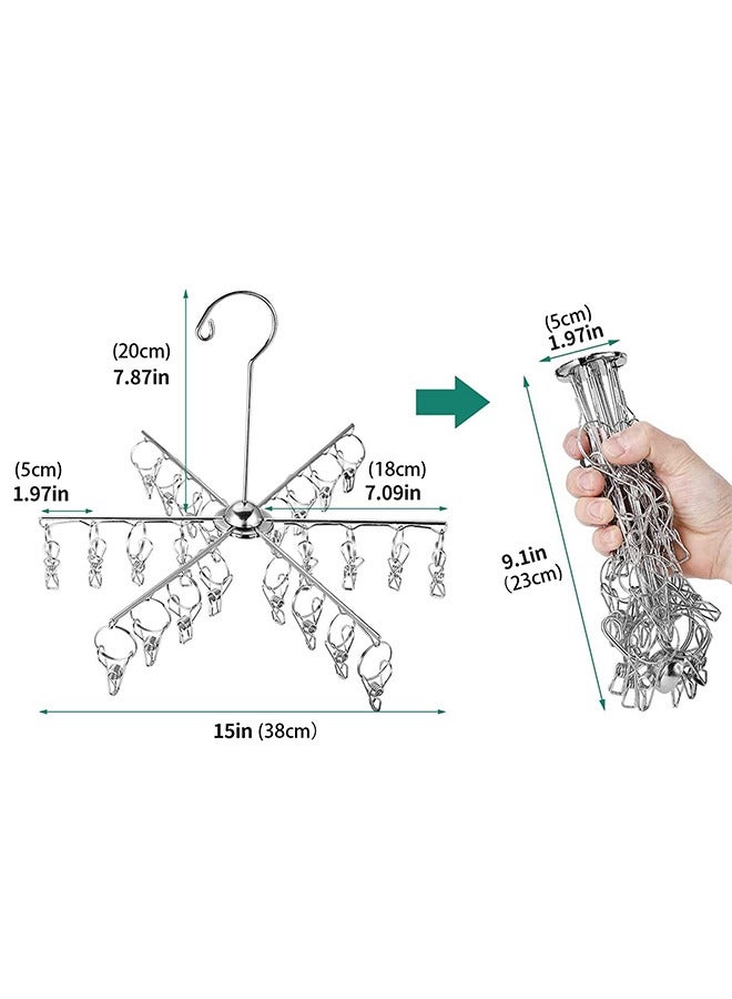 Foldable Clip Hangers with 24 Drying Clips  - Image 2