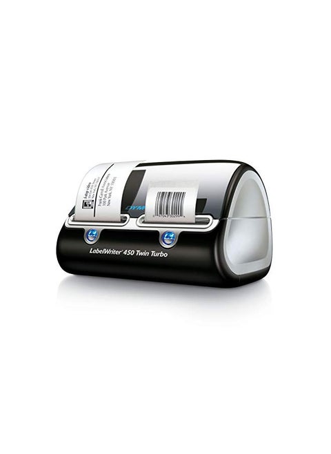 DYMO Label Writer 450 Twin Turbo label printer, 71 Labels Per Minute, Black/Silver (1752266)