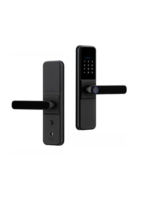 Smart Door Lock Fingerprint Wi-Fi – Remote Control via App – Keyless Entry – High Security – Easy Installation – Suitable for Homes, Offices, and Hotels – Supports Fingerprint, Passcode, Card, and Mechanical Key – Stylish and Durable Design