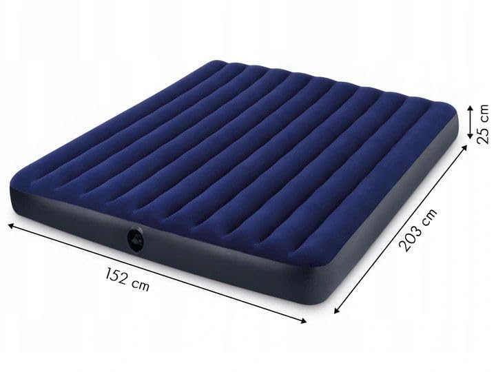 VWretails VWretails PVC Dura-Beam Standard Downy Air Mattress 10" Queen w/Hand Pump (Multicolor) - Image 2
