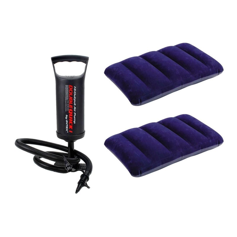 VWretails VWretails PVC Dura-Beam Standard Downy Air Mattress 10" Queen w/Hand Pump (Multicolor) - Image 5