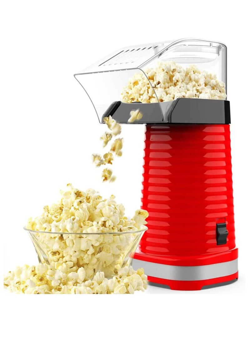Electric popcorn machine, household mini hot air popcorn machine with measuring cup and top cover, suitable for family gatherings - Image 1