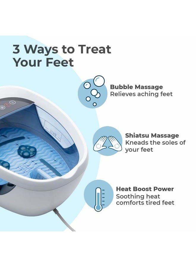 HoMedics جهاز تدليك القدمين شياتسو بليس مع تعزيز الحرارة. حمام قدم عميق مع فقاعات اهتزازية، حرارة مهدئة، وتحكم باللمس من الأصابع. - Image 4